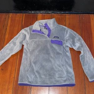 Patagonia Pullover; purple and grey; very comfy